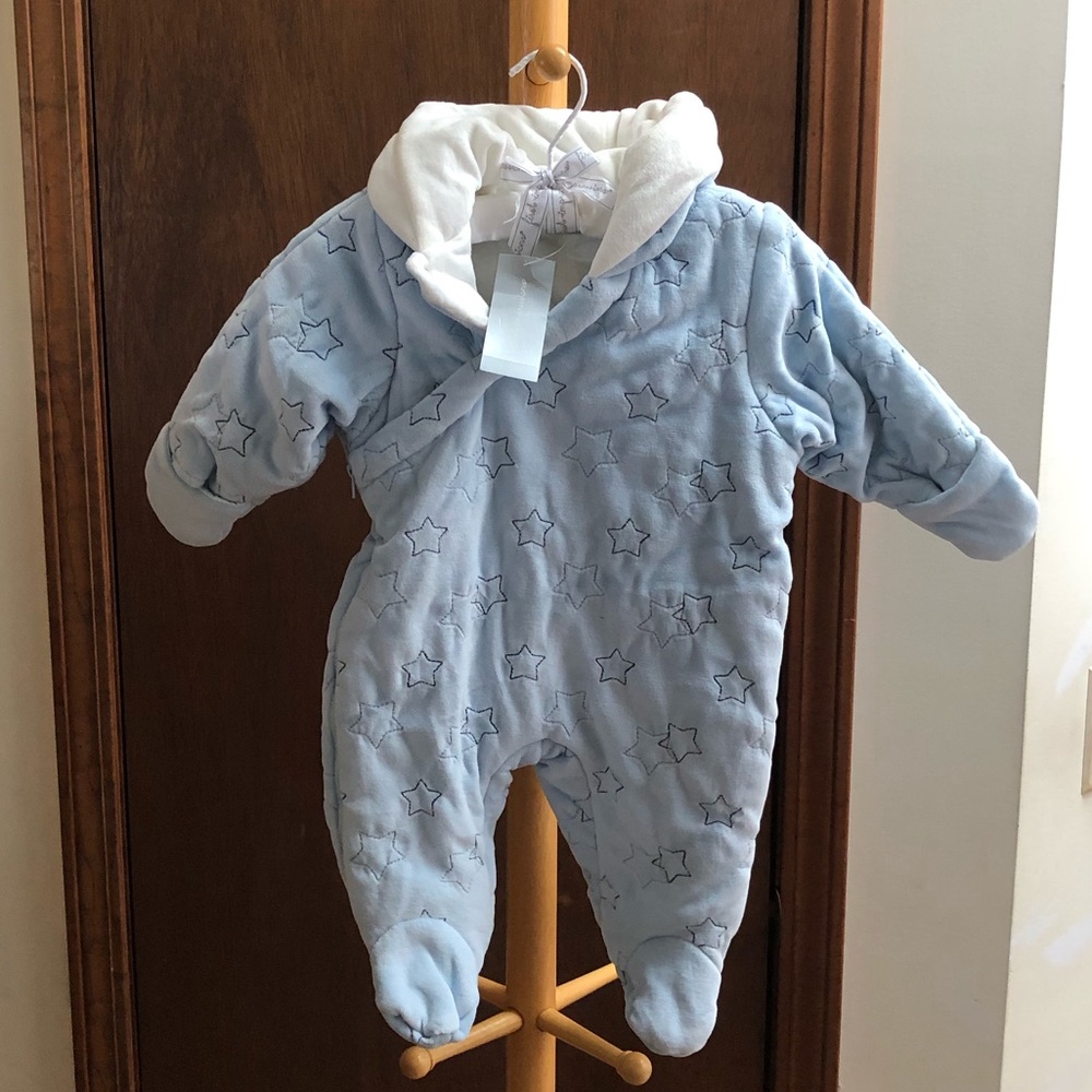 First Impressions Infant’s Powder Blue Onepiece